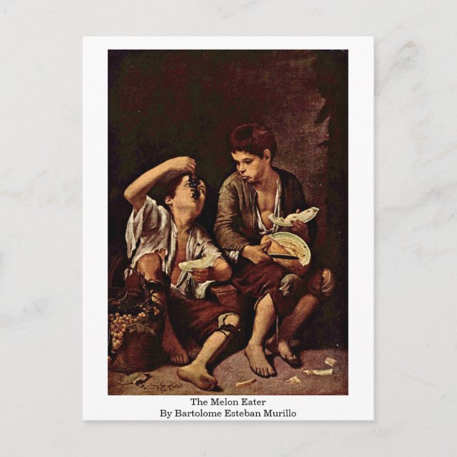 Carte Postale Le Mélon Mangé Par Bartolome Esteban Murillo (Devant)