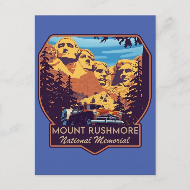 Carte Postale Le Mémorial national du Mont Rushmore (Devant)