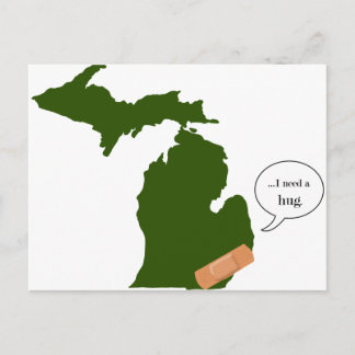 Carte Postale Le Michigan a besoin d'un bras