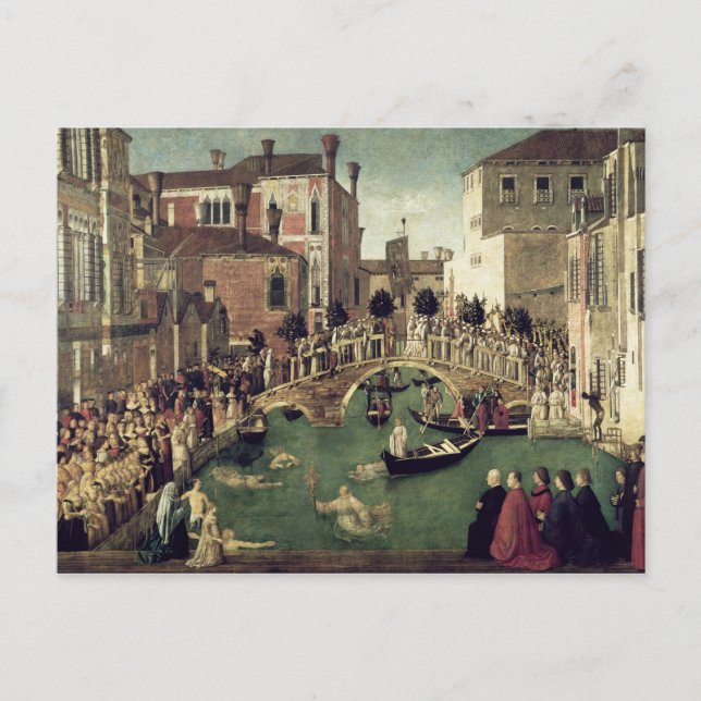 Carte Postale Le miracle de la Croix sur le pont San Lorenzo (Devant)