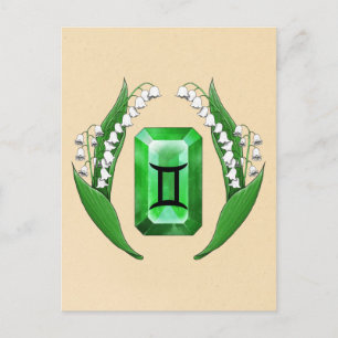 Carte Postale Le mois de naissance peut des Gémeaux