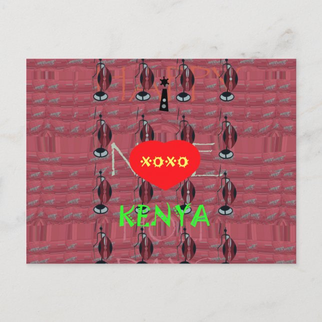 Carte Postale Le moment où vous rêvez du Kenya Hakuna Matata (Devant)