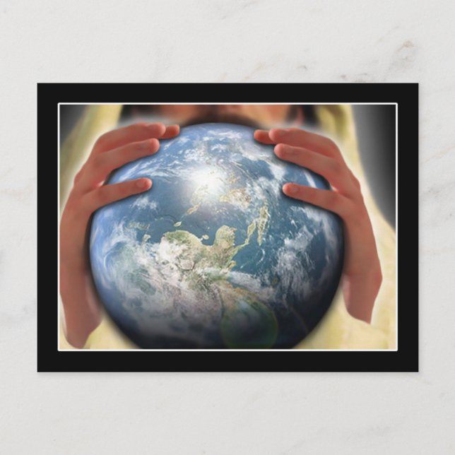 Carte Postale Le monde entier dans ses mains (Devant)