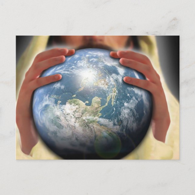 Carte Postale Le monde entier dans ses mains (Devant)