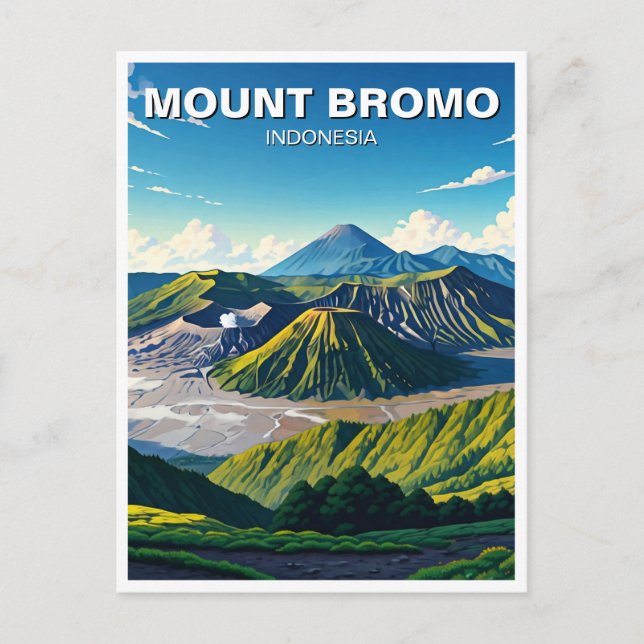 Carte Postale Le Mont Bromo Indonésie Voyage (Devant)