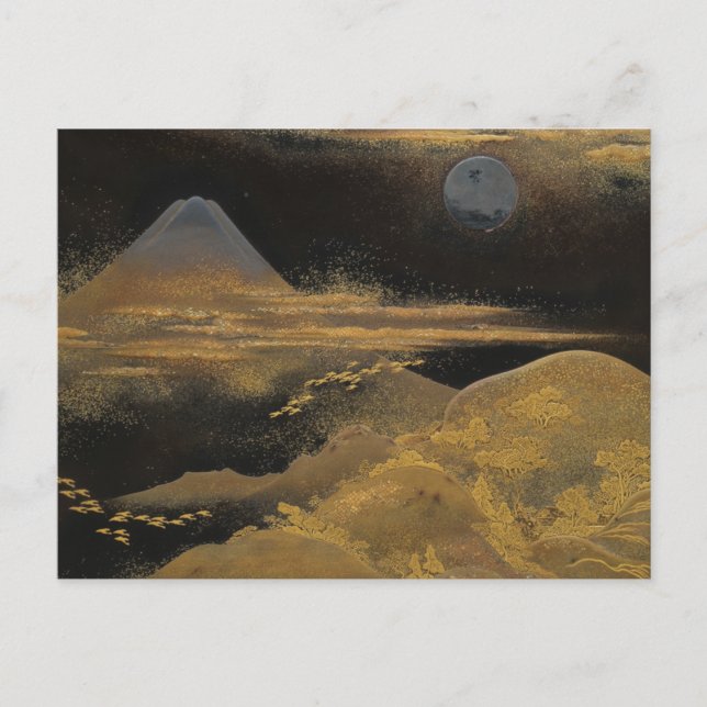 Carte Postale Le Mont Fuji au clair de lune : (Devant)