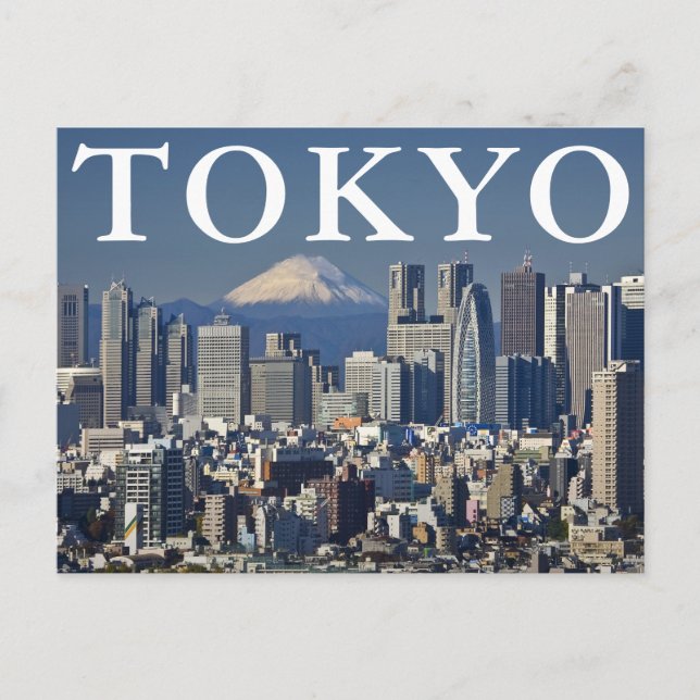 Carte Postale Le Mont Fuji | Shinjuku District Skyline Tokyo Jap (Devant)