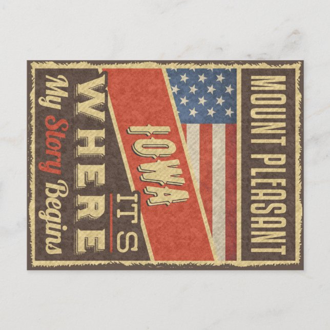 Carte Postale Le Mont Pleasant Iowa (Devant)