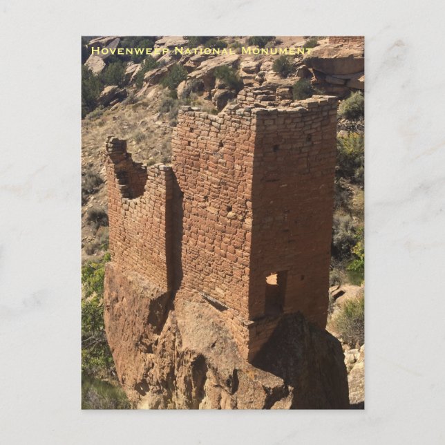 Carte Postale Le monument national de Hovenweep (Devant)
