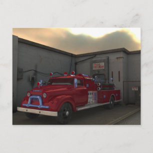 Carte Postale Le moteur d'incendie