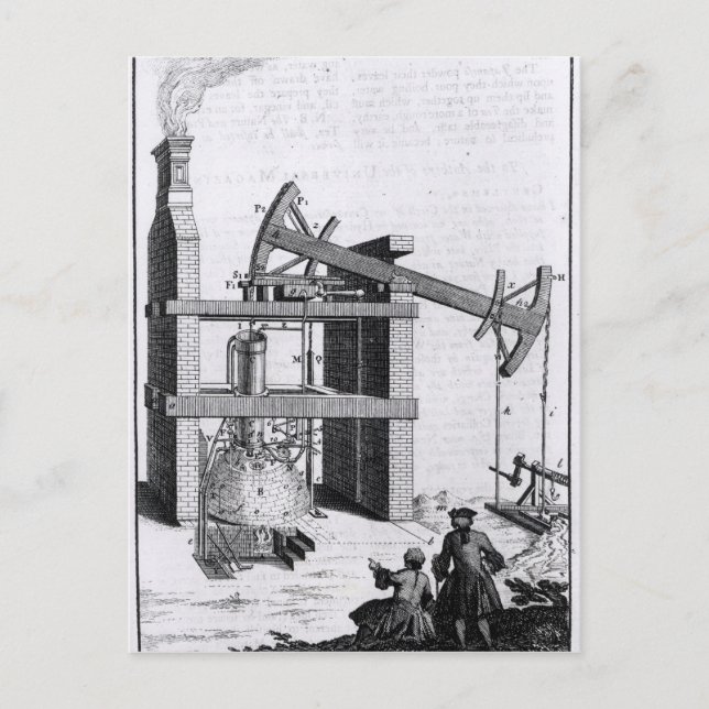 Carte Postale Le moteur pour lever l'eau par le feu (Devant)