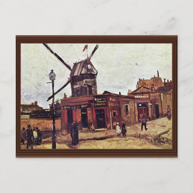 Carte Postale Le Moulin De La Galette Par Vincent Van Gogh (Devant)