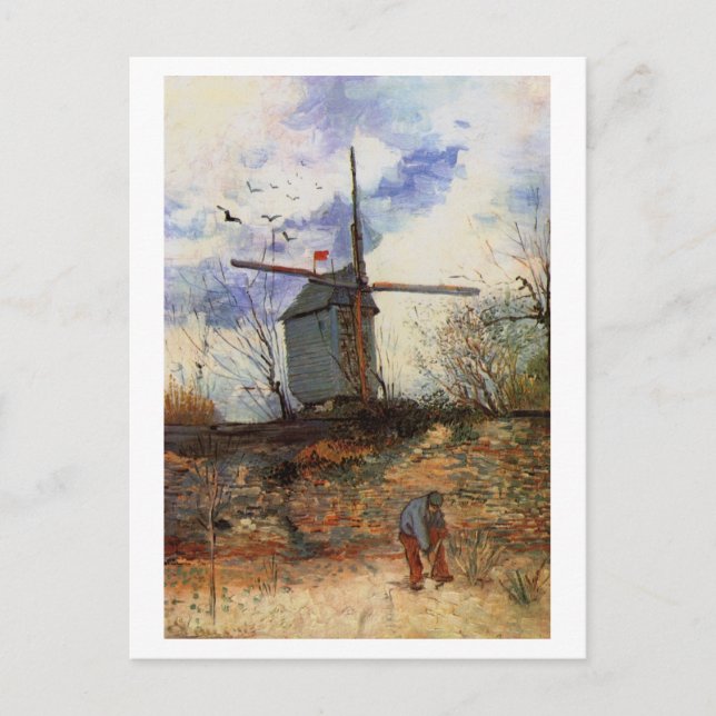 Carte Postale Le Moulin de la Galette, Vincent van Gogh (Devant)