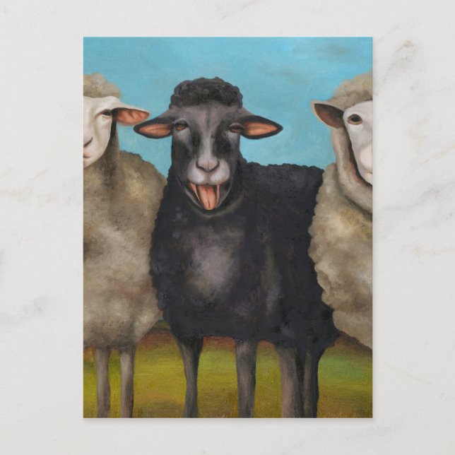 Carte Postale Le mouton noir (Devant)