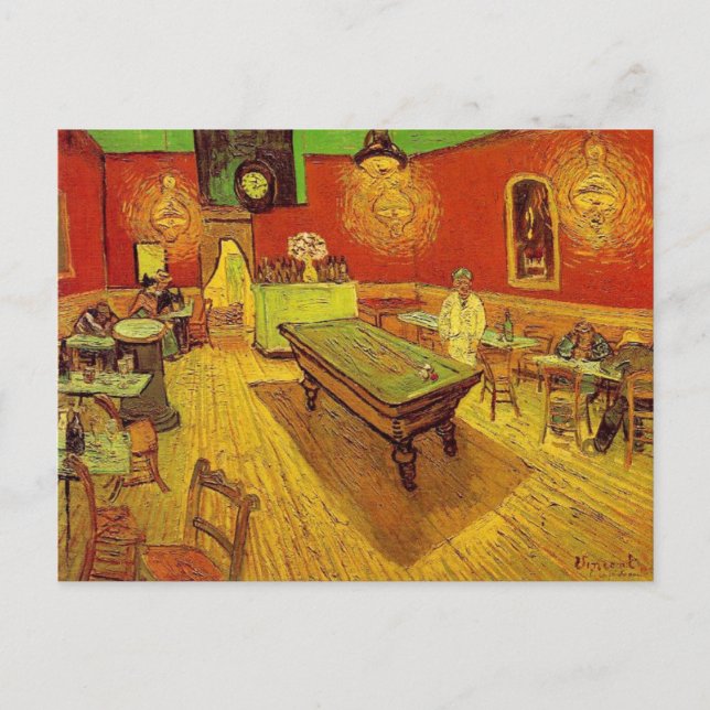 Carte Postale Le Night Café de Vincent Van Gogh (Devant)