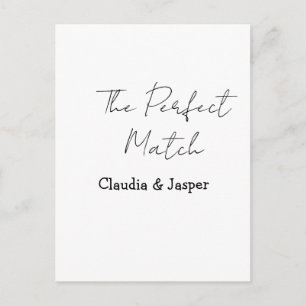 Carte Postale Le nom de couple parfait mariage simple couple