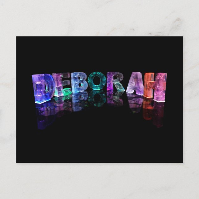 Carte Postale Le nom Deborah en lumières 3D (photo) (Devant)