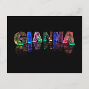 Carte Postale Le nom Gianna en lumières 3D (photo)