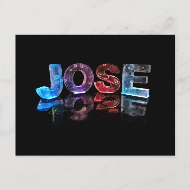 Carte Postale Le nom Jose en lumières 3D (photo) (Devant)