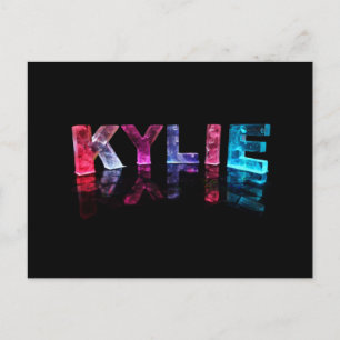 Carte Postale Le nom Kylie en lumières 3D (photo)