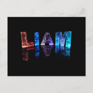 Carte Postale Le nom Liam en lumières 3D (photo)