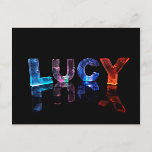 Carte Postale Le nom Lucy en lumières 3D (photo)