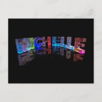 Le nom Michelle en lumières 3D (photo)