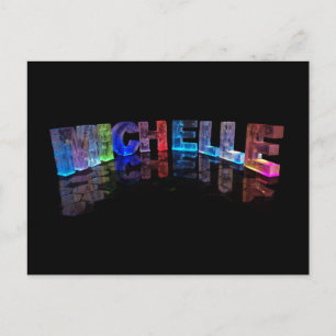 Carte Postale Le nom Michelle en lumières 3D (photo)