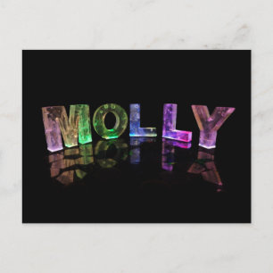 Carte Postale Le nom Molly en lumières 3D (photo)