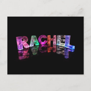 Carte Postale Le nom Rachel aux lumières 3D (photo)