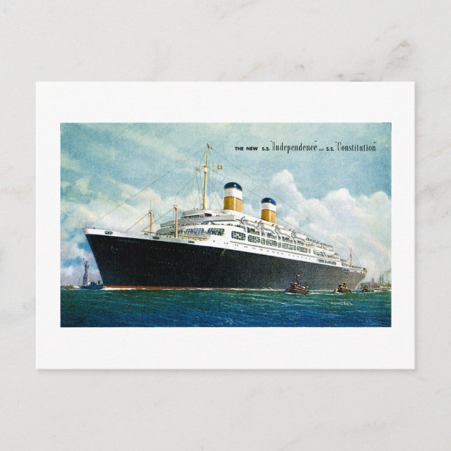 Carte Postale Le nouveau S.S. Indépendance et S.S. Constitution (Devant)
