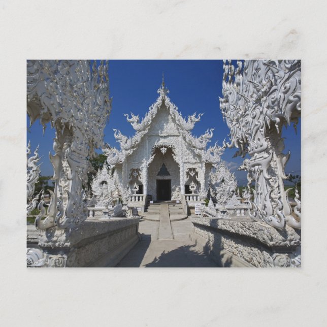 Carte Postale Le nouveau temple tout blanc de Wat Rong Khun à (Devant)