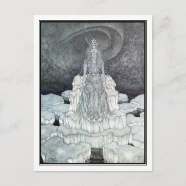 Carte Postale Le Palais de la Reine des Neiges par Edmund Dulac (Devant)