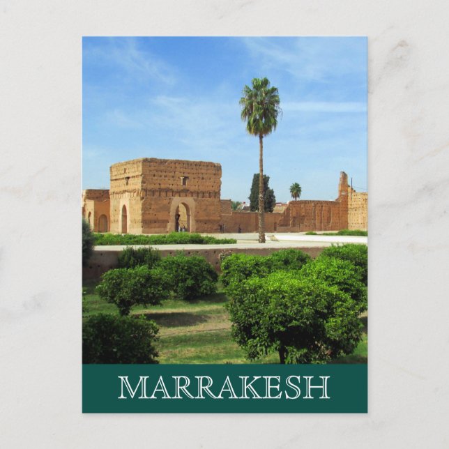 Carte Postale le palais el badi marrakech (Devant)