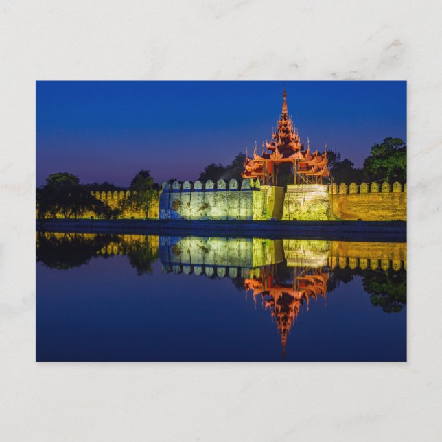 Carte Postale Le Palais royal de Mandalay au Myanmar Post (Devant)