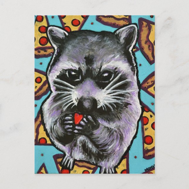 Carte Postale Le panda de déchets trouve l'amour (Devant)