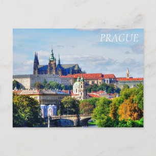 Carte Postale Le panorama sur le château de Prague