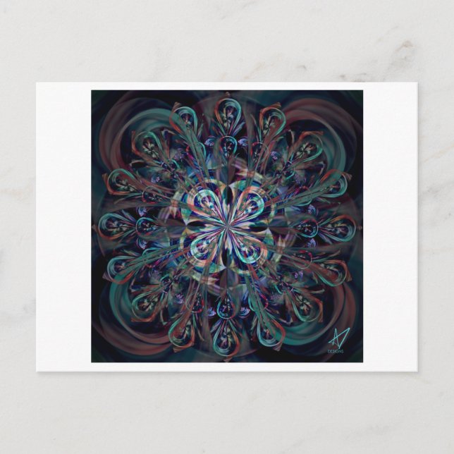 Carte Postale Le paon (Devant)