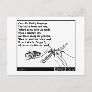 Carte Postale Le papa Jambes longues et la mouche