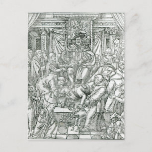 Carte Postale Le pape réprimé par le roi Henri VIII, 1534