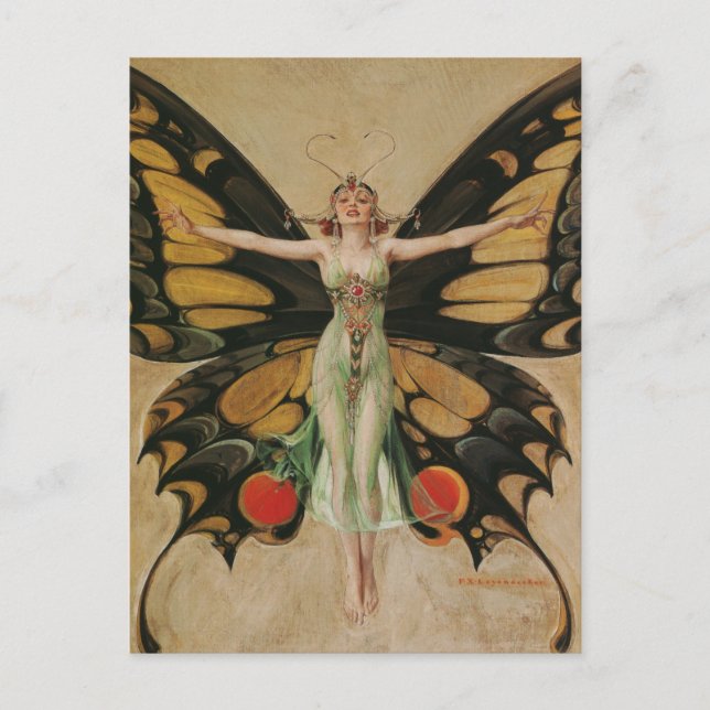 Carte Postale Le papillon - Papillon fille  (Devant)