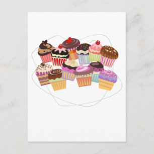 Carte Postale Le paradis des cupcakes