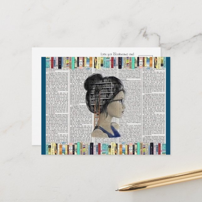 Carte Postale Le paradis des lecteurs fantasques (Devant/Arrière en situation)