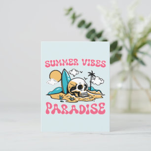 Carte Postale Le Paradis des Vibes d'été - Crâne