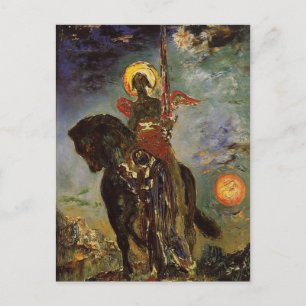 Carte Postale Le parc et l'ange de la mort par Gustave Moreau