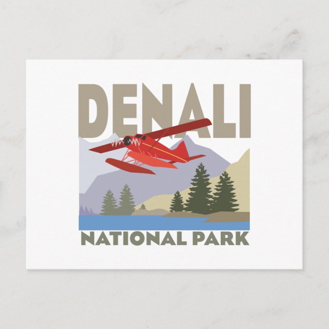 Carte Postale Le Parc national de Denali (Devant)