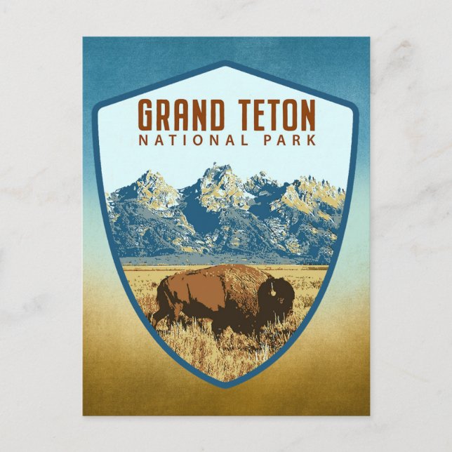 Carte Postale Le Parc national de Grand Teton (Devant)