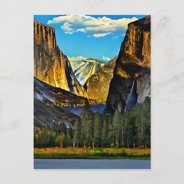 Carte Postale Le parc national de Yosemite est un parc national  (Devant)