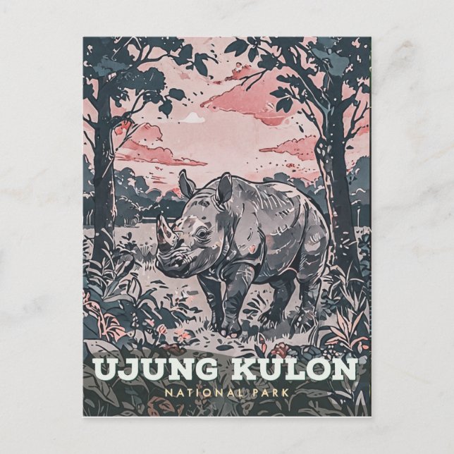 Carte Postale Le Parc national d'Ujung Kulon (Devant)
