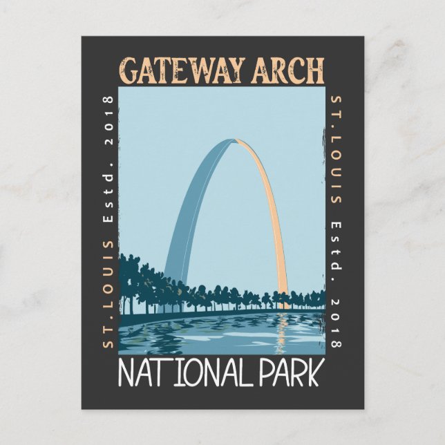 Carte Postale Le parc national Gateway Arch est en danger (Devant)